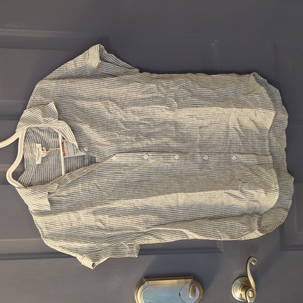 Stripped linen shirt